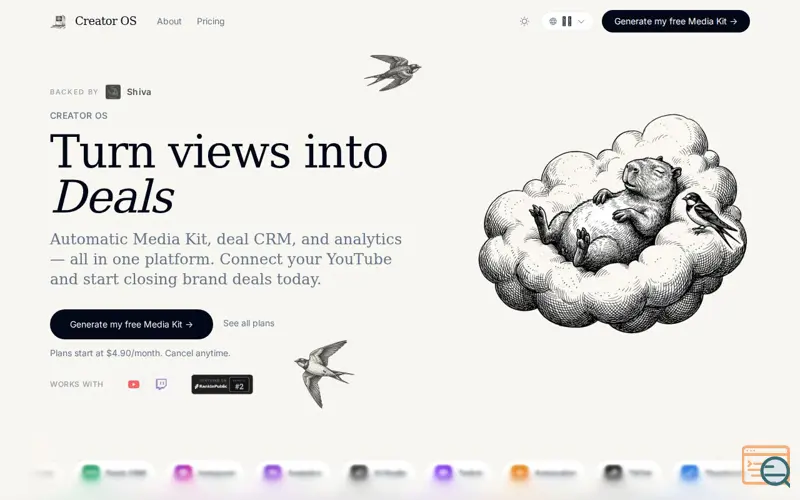 Screenshot of Creator OS