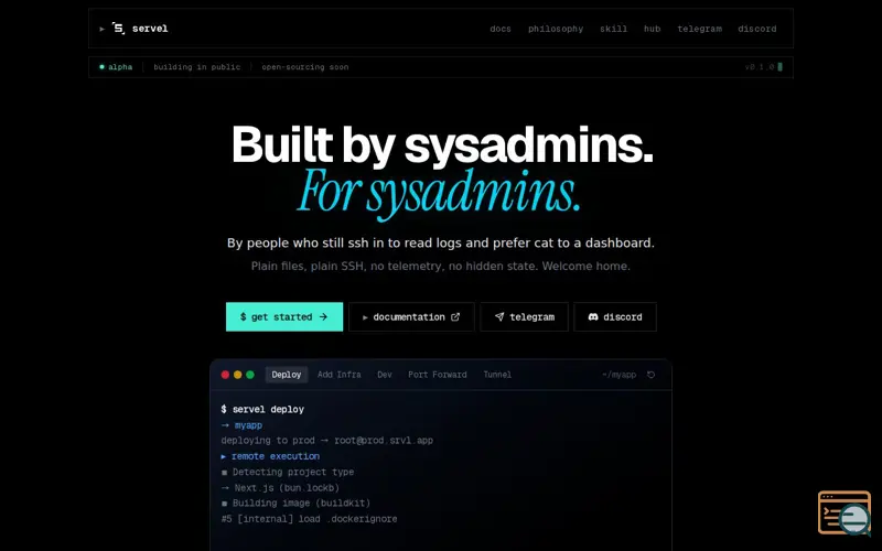 Screenshot of Servel