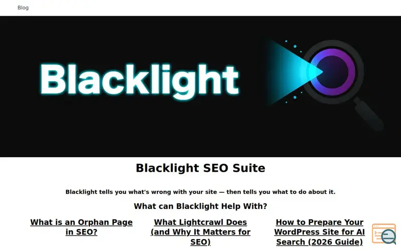 Screenshot of Blacklight SEO Suite