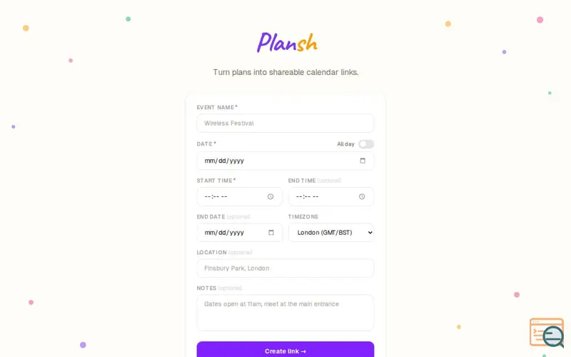 Screenshot of Plansh