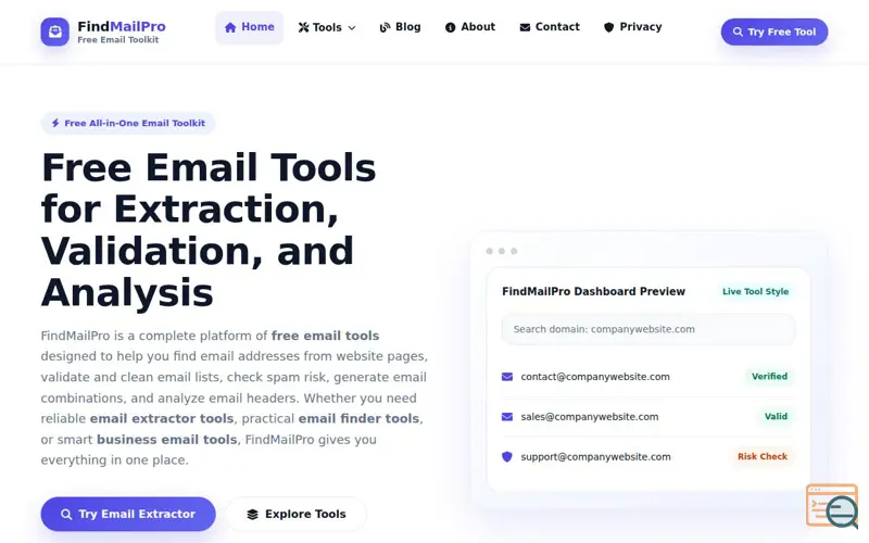 Screenshot of FindMailPro