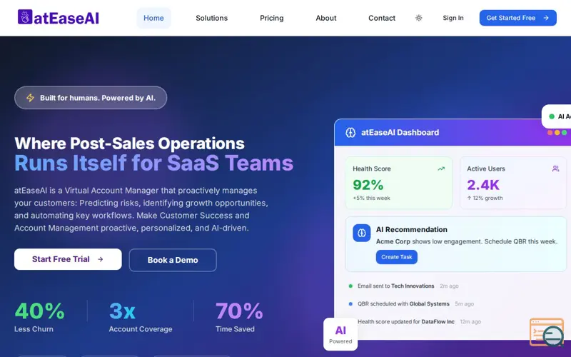 Screenshot of atEaseAI