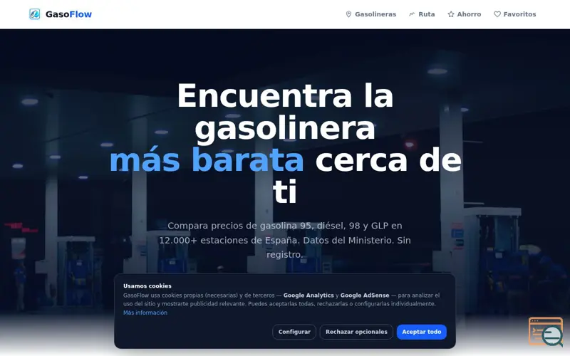 Screenshot of GasoFlow