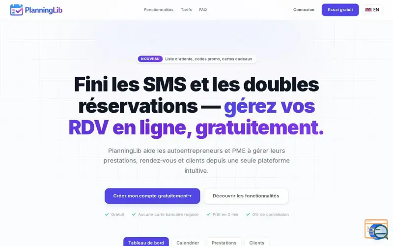 Screenshot of PlanningLib