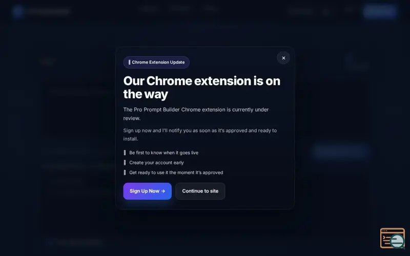 Screenshot of Pro Prompt Builder