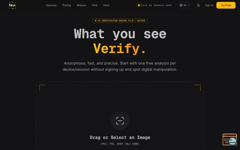 Screenshot of AiFaux