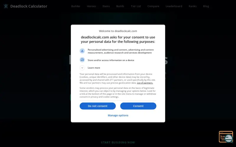 Screenshot of Deadlock Build Planner & Calculator