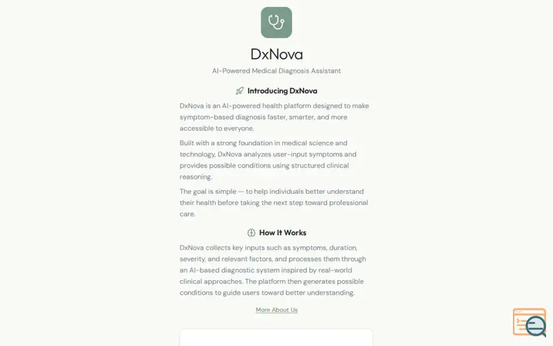 Screenshot of DxNova