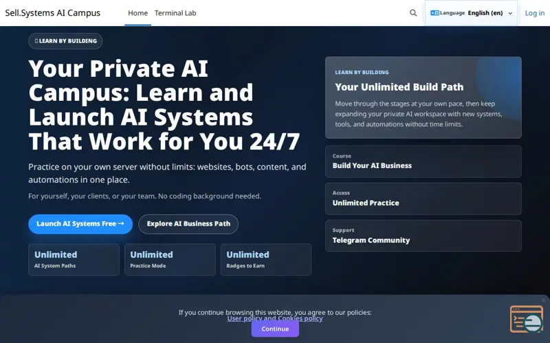 Screenshot of Sell.Systems AI Workspaces