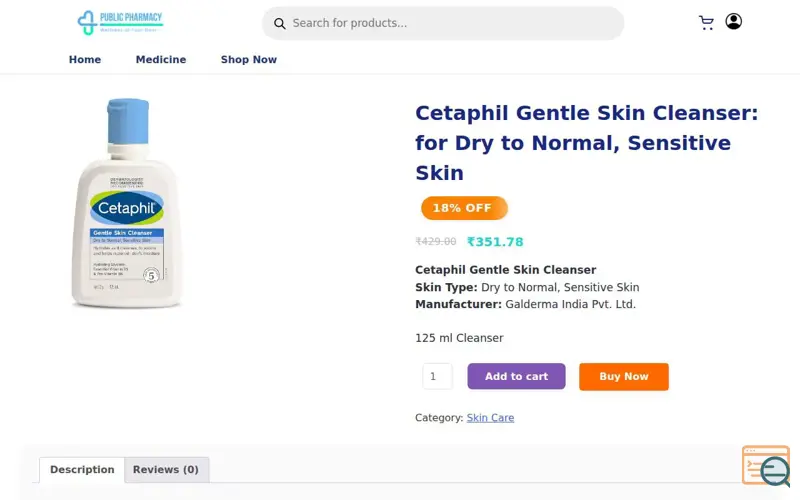 Screenshot of Cetaphil Gentle Skin Cleanser