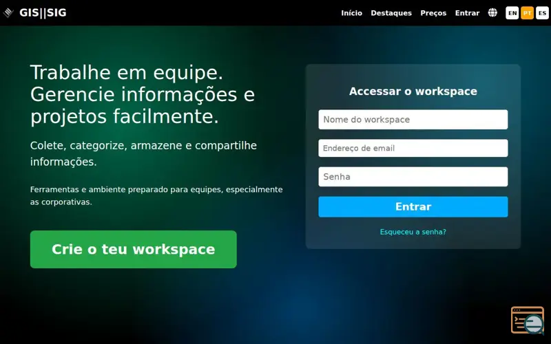 Screenshot of Asa Softwares GIS||SIG