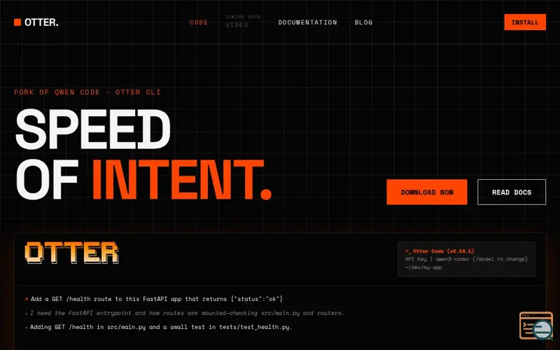 Screenshot of Otter Code