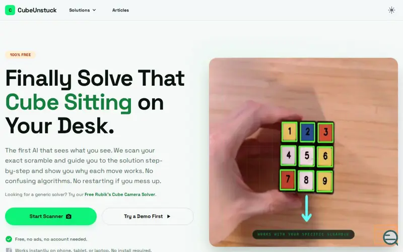 Screenshot of CubeUnstuck