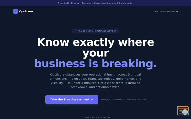 Screenshot of OpsScore