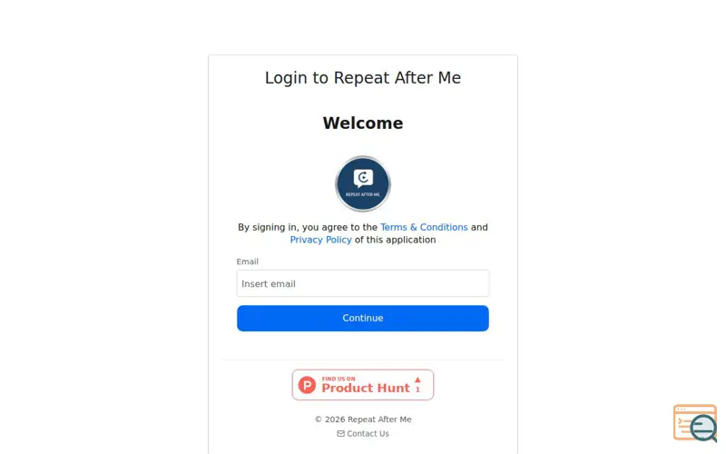 Screenshot of Repeat After Me