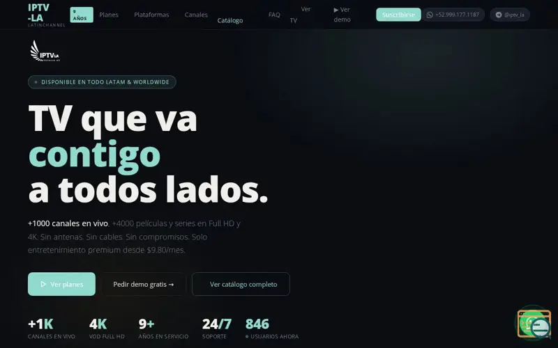 Screenshot of IPTV-LA · LatinChannel