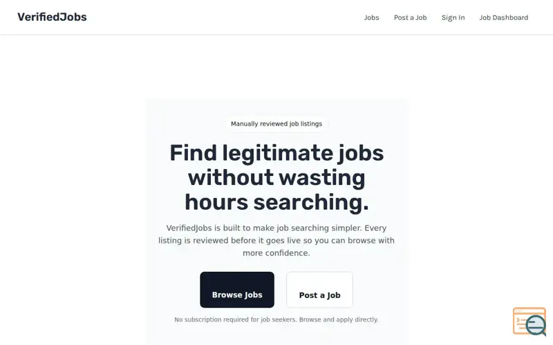 Screenshot of Verifiedjobs.ca