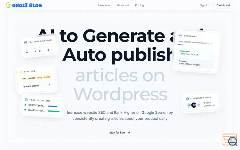 Screenshot of Ghost.Blog