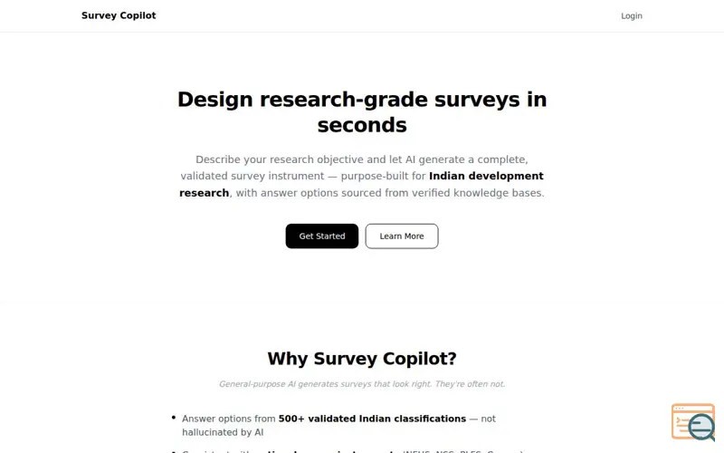 Screenshot of Survey Copilot