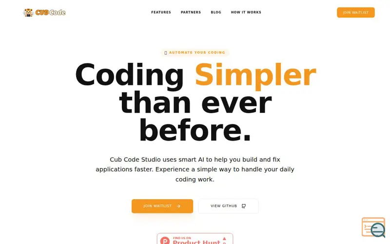 Screenshot of Cub Code