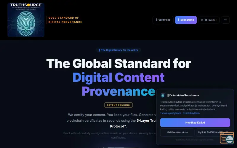 Screenshot of TRUTHSOURCE.PRO
