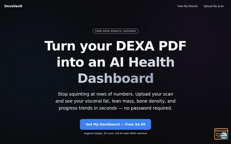 Screenshot of DexaVault