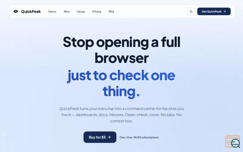 Screenshot of QuickPeek for macOS