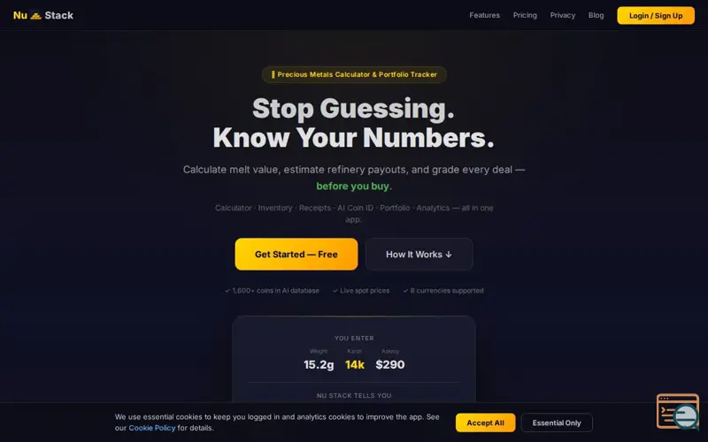 Screenshot of Physical Gold Investors App