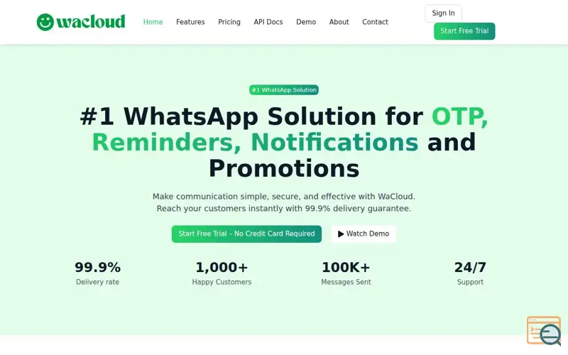 Screenshot of WaCloud