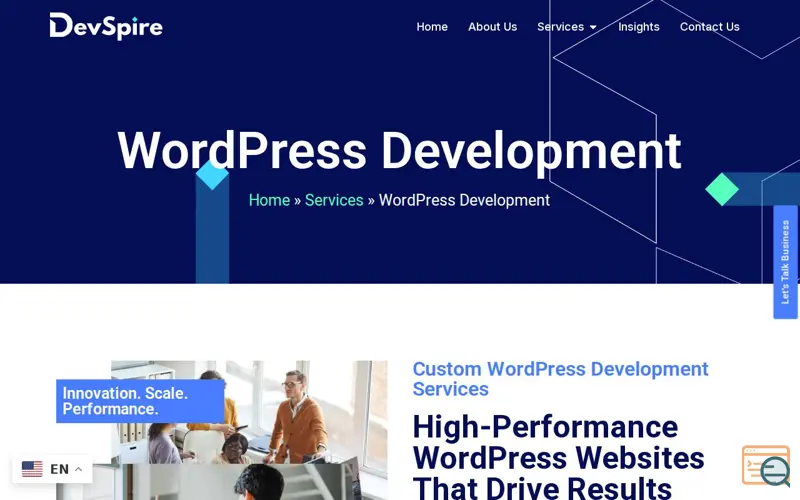 Screenshot of DevSpire inc