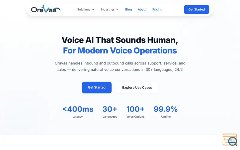 Screenshot of Oravaa