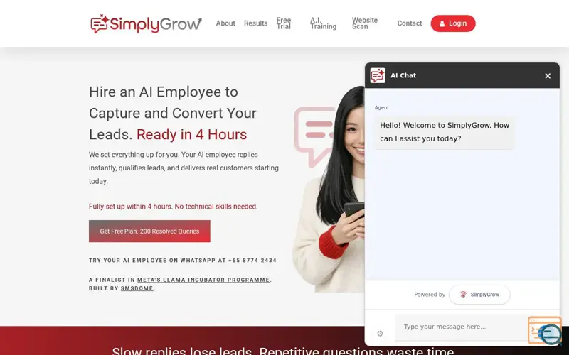 Screenshot of SimplyGrow
