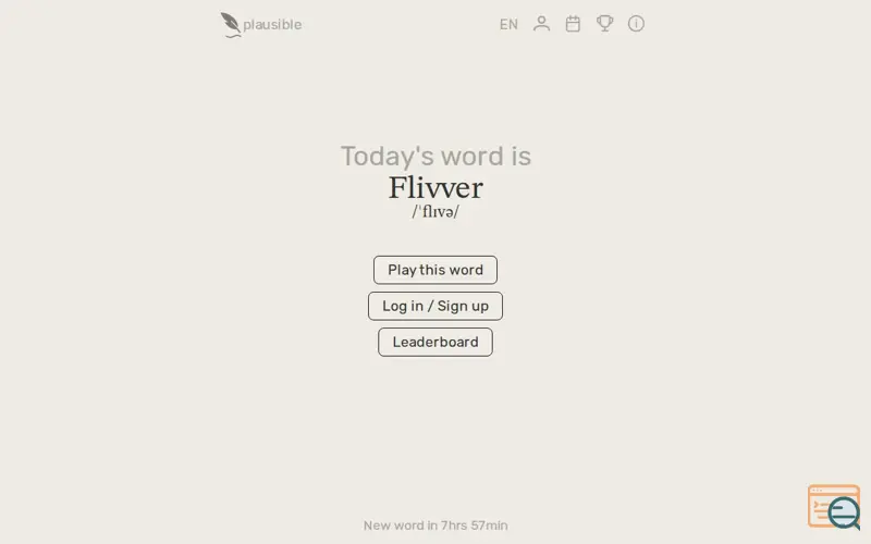 Screenshot of Plausible