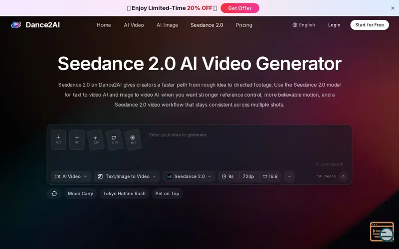 Screenshot of Dance2AI