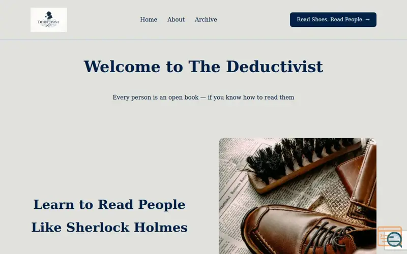 Screenshot of The Deductivist