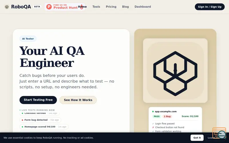 Screenshot of RoboQA