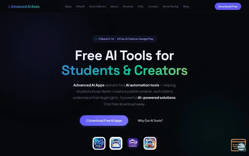 Screenshot of Advanced AI Apps