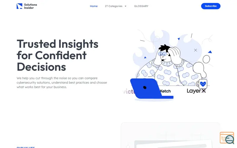 Screenshot of Solutions Insider