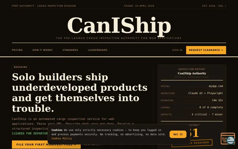 Screenshot of Qualify your Products