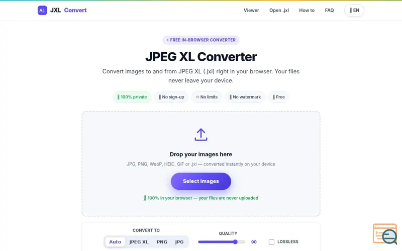 Screenshot of Free JPEG XL Converter 