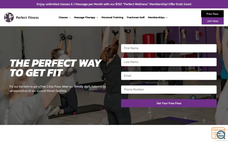 Screenshot of Perfect Fitness