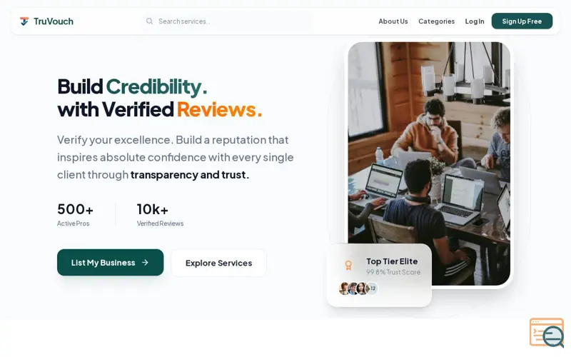 Screenshot of TruVouch