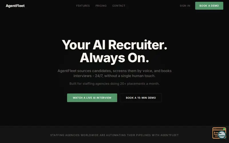 Screenshot of AgentFleet