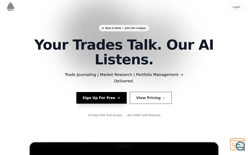 Screenshot of PeakAI App