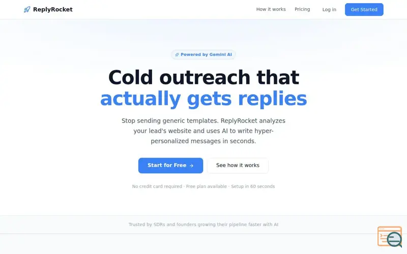 Screenshot of ReplyRocket
