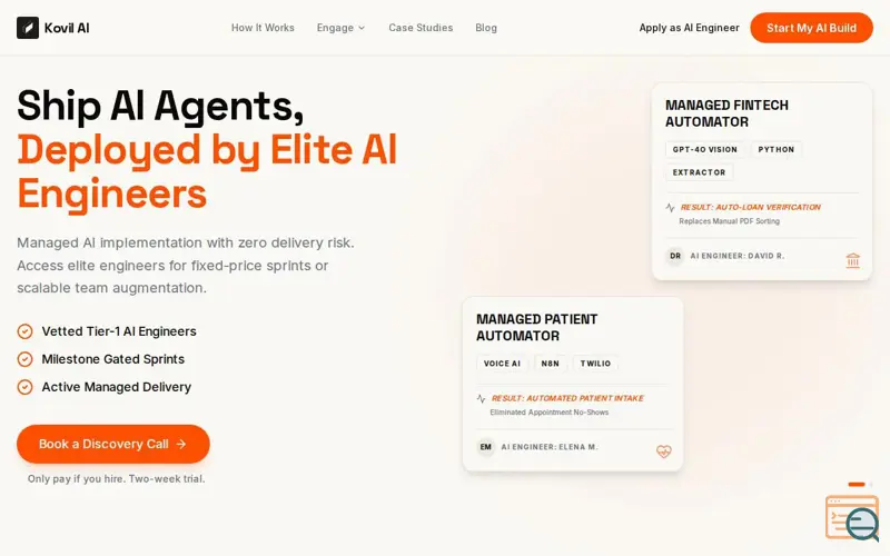 Screenshot of Kovil AI