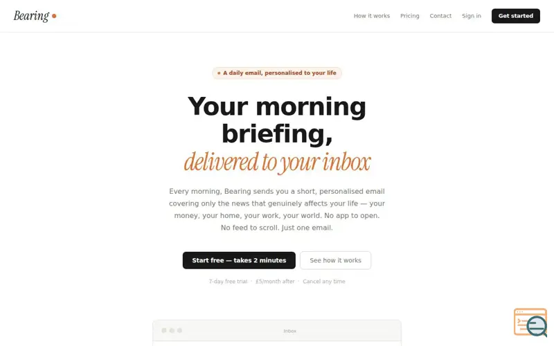 Screenshot of Bearing