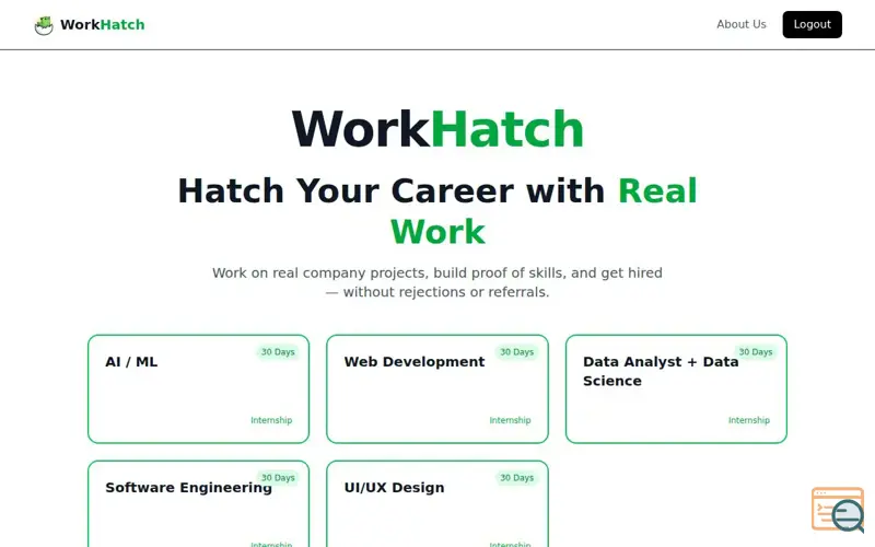 Screenshot of WorkHatch