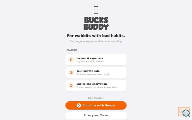Screenshot of BucksBuddy
