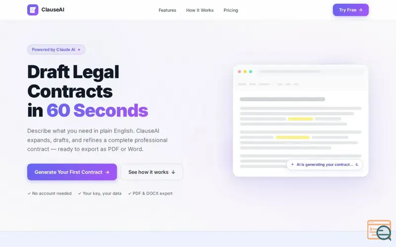 Screenshot of Clause AI